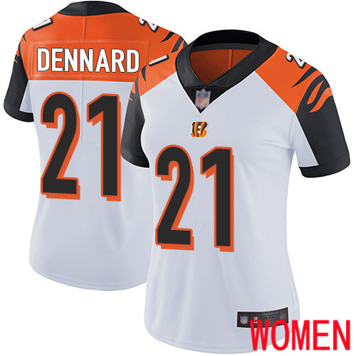 Cincinnati Bengals Limited White Women Darqueze Dennard Road Jersey NFL Footballl #21 Vapor Untouchable->women nfl jersey->Women Jersey